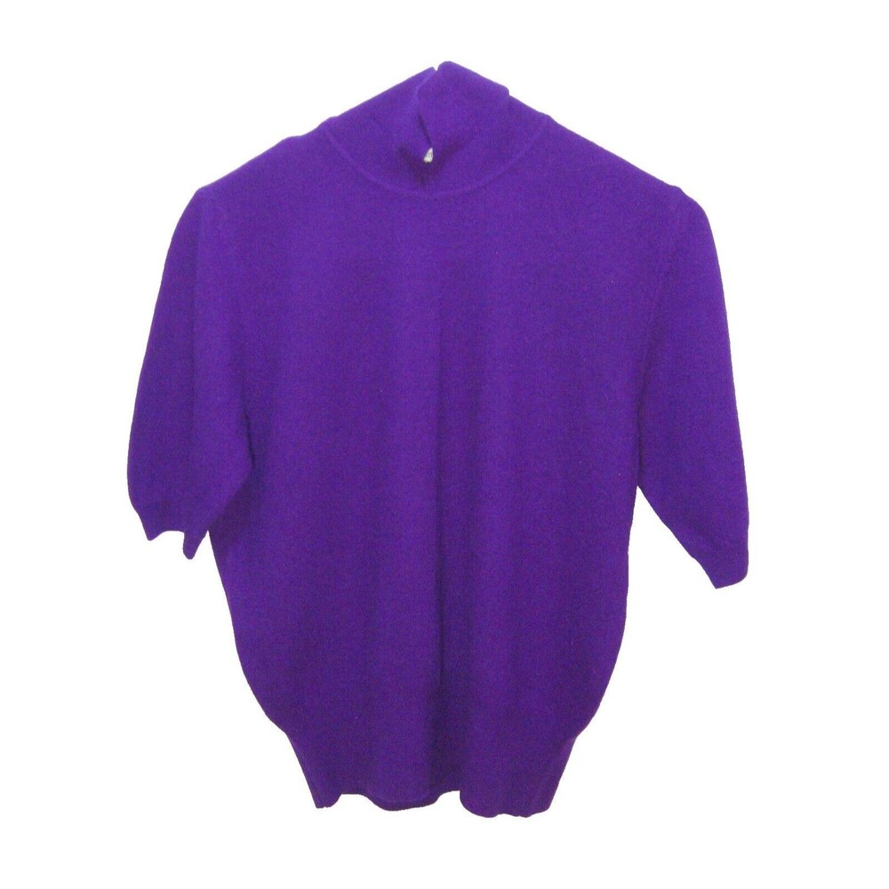 United Color of BENETTON Women's Small Purple Wool & Angora Sweater Top Italy